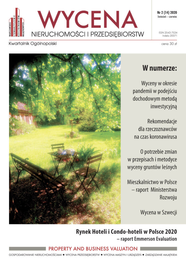 Wyceny w okresie pandemii w podejściu dochodowym metodą inwestycyjną